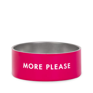 Kate Spade New York Pink Small Pet Bowl "More Please"