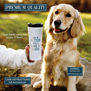Lake Dog - 17 oz Stainless Steel Travel Tumbler