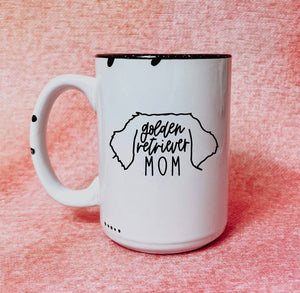 Golden Retriever Mom Distressed Mug