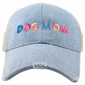 Dog Mom (Multicolored) Trucker Denim Hat