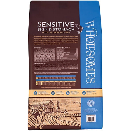 Wholesomes Sensitive Skin Stomach with Salmon Protein – Peachy