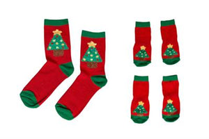 Pearhead Holiday Tree Human And Dog Socks
