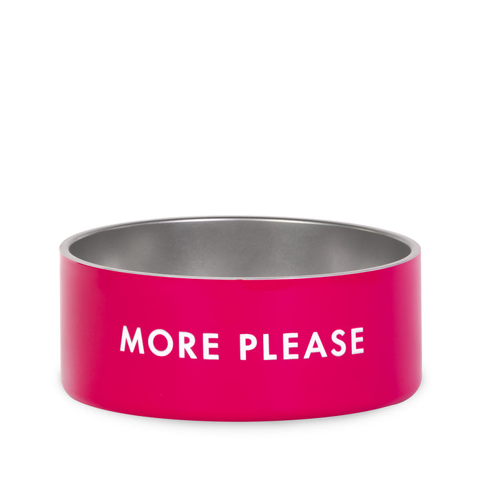 Kate Spade New York Pink Small Pet Bowl "More Please"