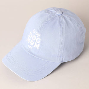 Embroidered In My Dog Mom Era Baseball Cap