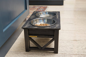 FARMHOUSE Rustic Elevated Pet Feeder