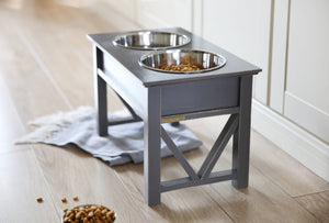 FARMHOUSE Rustic 10-Inch Elevated Pet Feeder