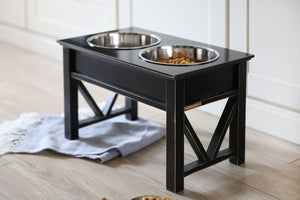FARMHOUSE Rustic 10-Inch Elevated Pet Feeder