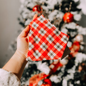 Bibby Bubby Plaid Christmas Bandana