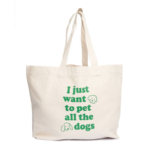 Giant Tote Bag - Pet All The Dogs
