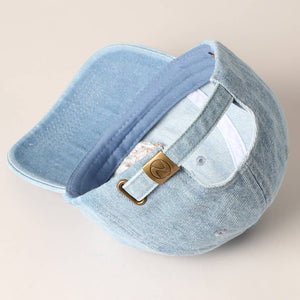 Cavalier King Dog Embroidered Denim Baseball Cap