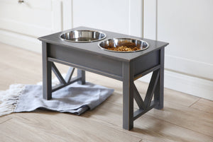 FARMHOUSE Rustic 10-Inch Elevated Pet Feeder