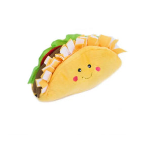 Zippy Paws Nomnomz Squeaqyu Plush Dog Toy Taco