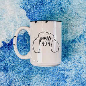 Poodle Mom Distressed Mug