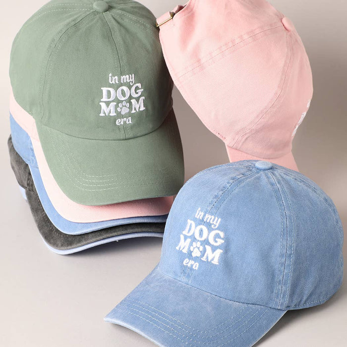 Embroidered In My Dog Mom Era Baseball Cap