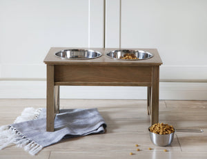 FARMHOUSE Rustic 10-Inch Elevated Pet Feeder