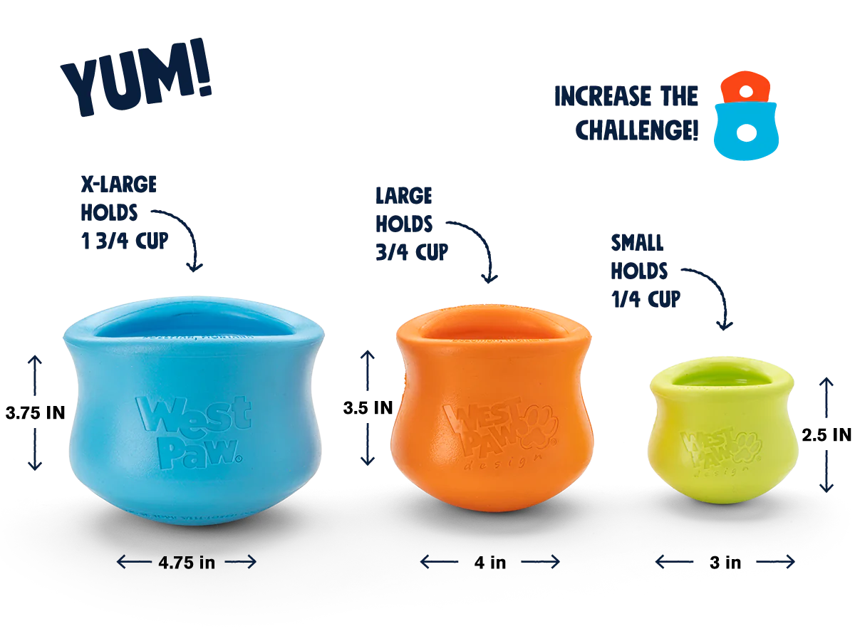 West Paw Toppl Puzzle Peachy Paws Pet Store